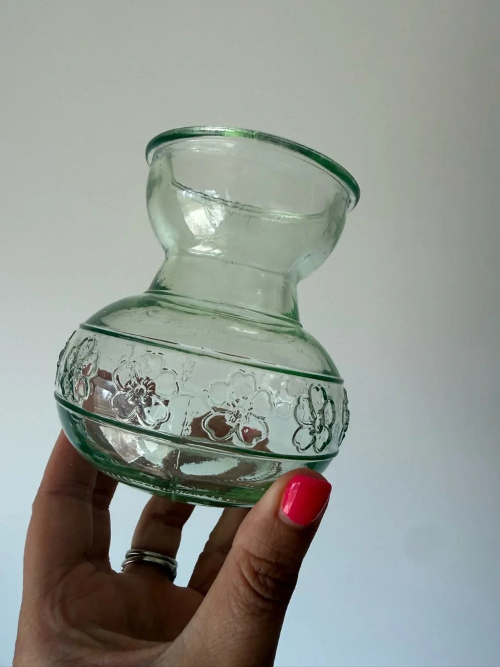 Green Glass Floral Accent Vase - Home‎ Accents
